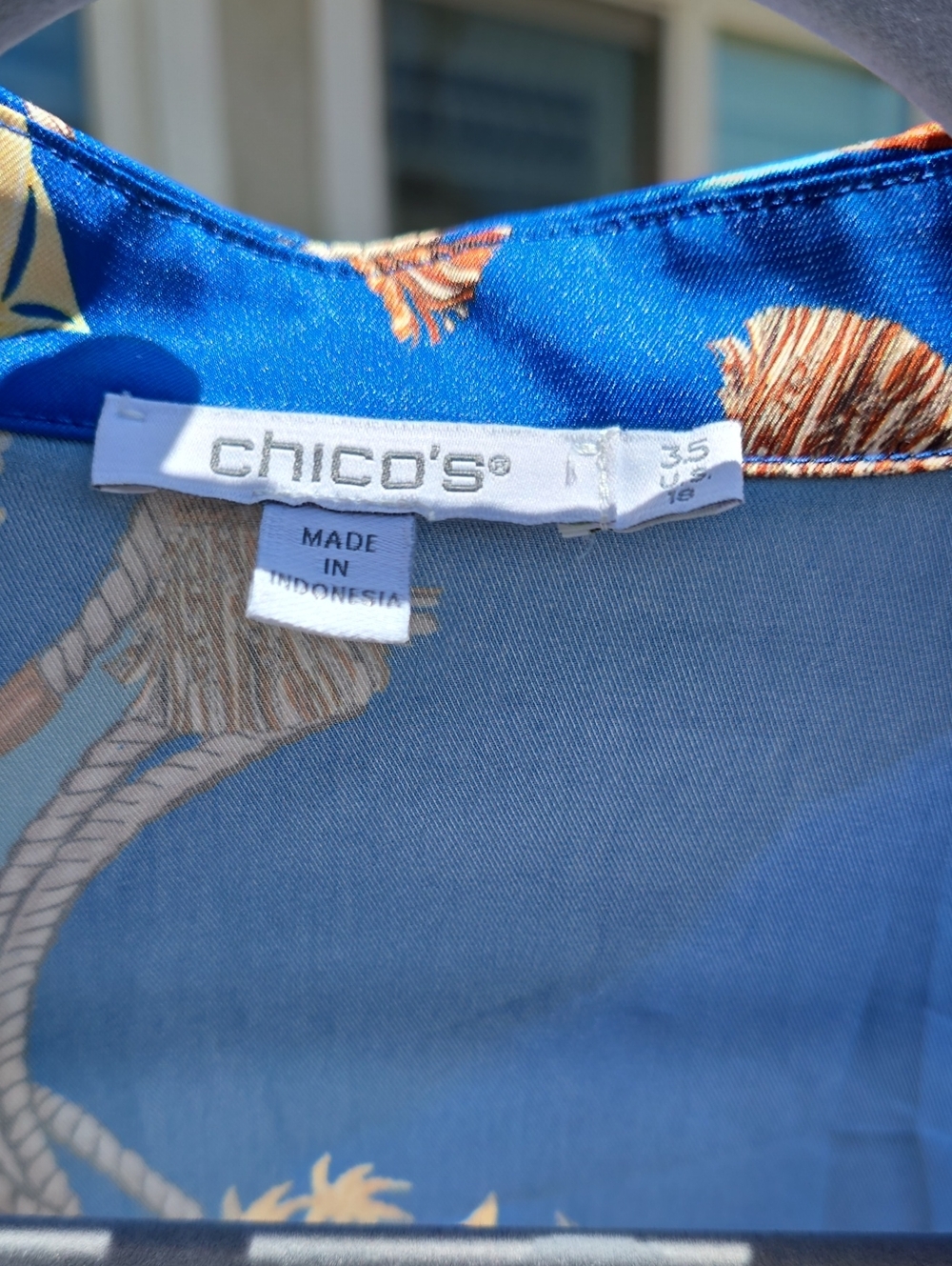 Chico's Multicolor Printed Button Down Blouse - Picture 11 of 11